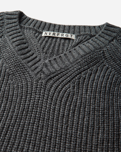 NVRFRGT V-Neck Sweater Charcoal Melange Knitwears Sweaters NF262K02 CHARCOAL MELANGE