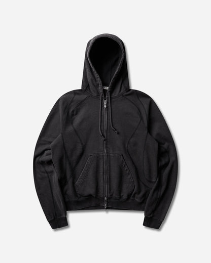 NVRFRGT Paneled Zip Up Hoodie Faded Black Sweatshirts Zip-Ups NF262T02 FADED BLACK