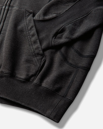 NVRFRGT Paneled Zip Up Hoodie Faded Black Sweatshirts Zip-Ups NF262T02 FADED BLACK