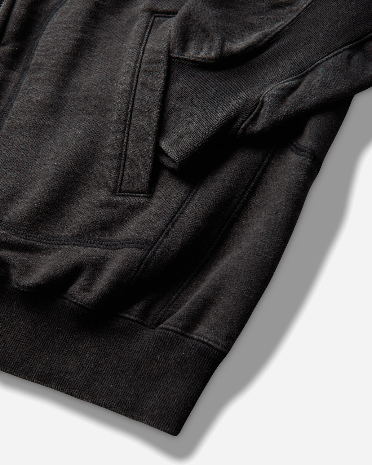NVRFRGT Paneled Zip Up Sweat Shirt Faded Black Sweatshirts Zip-Ups NF262T03 FADED BLACK