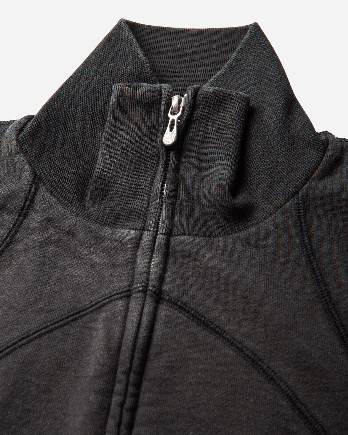 NVRFRGT Paneled Zip Up Sweat Shirt Faded Black Sweatshirts Zip-Ups NF262T03 FADED BLACK