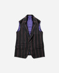 Needles Sleeveless Jacket  Stripe Tweed A Charcoal/Red A Coats and Jackets Blazers RW133 GREY