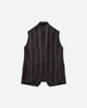 Needles Sleeveless Jacket  Stripe Tweed A Charcoal/Red A Coats and Jackets Blazers RW133 GREY