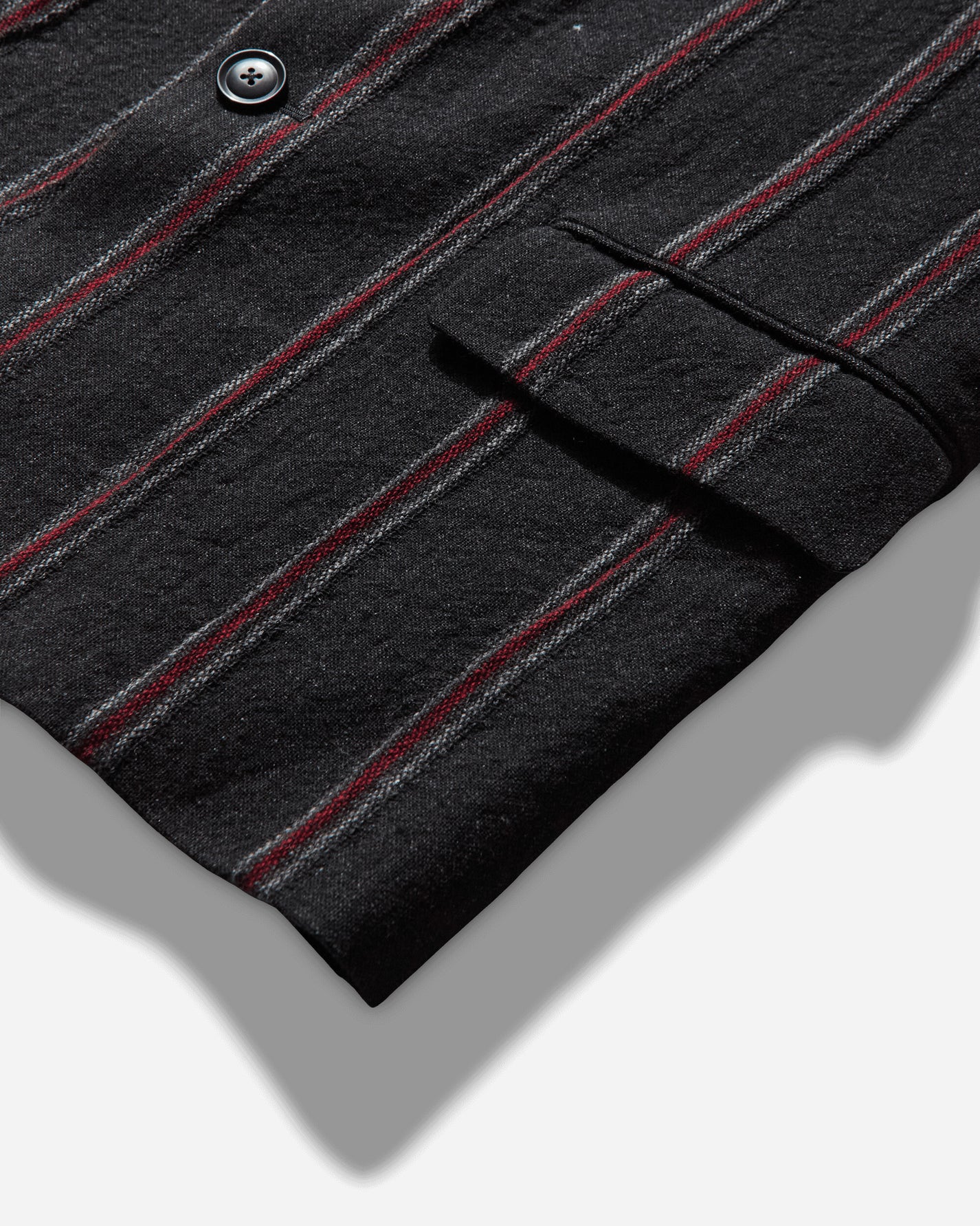 Needles Sleeveless Jacket  Stripe Tweed A Charcoal/Red A Coats and Jackets Blazers RW133 GREY