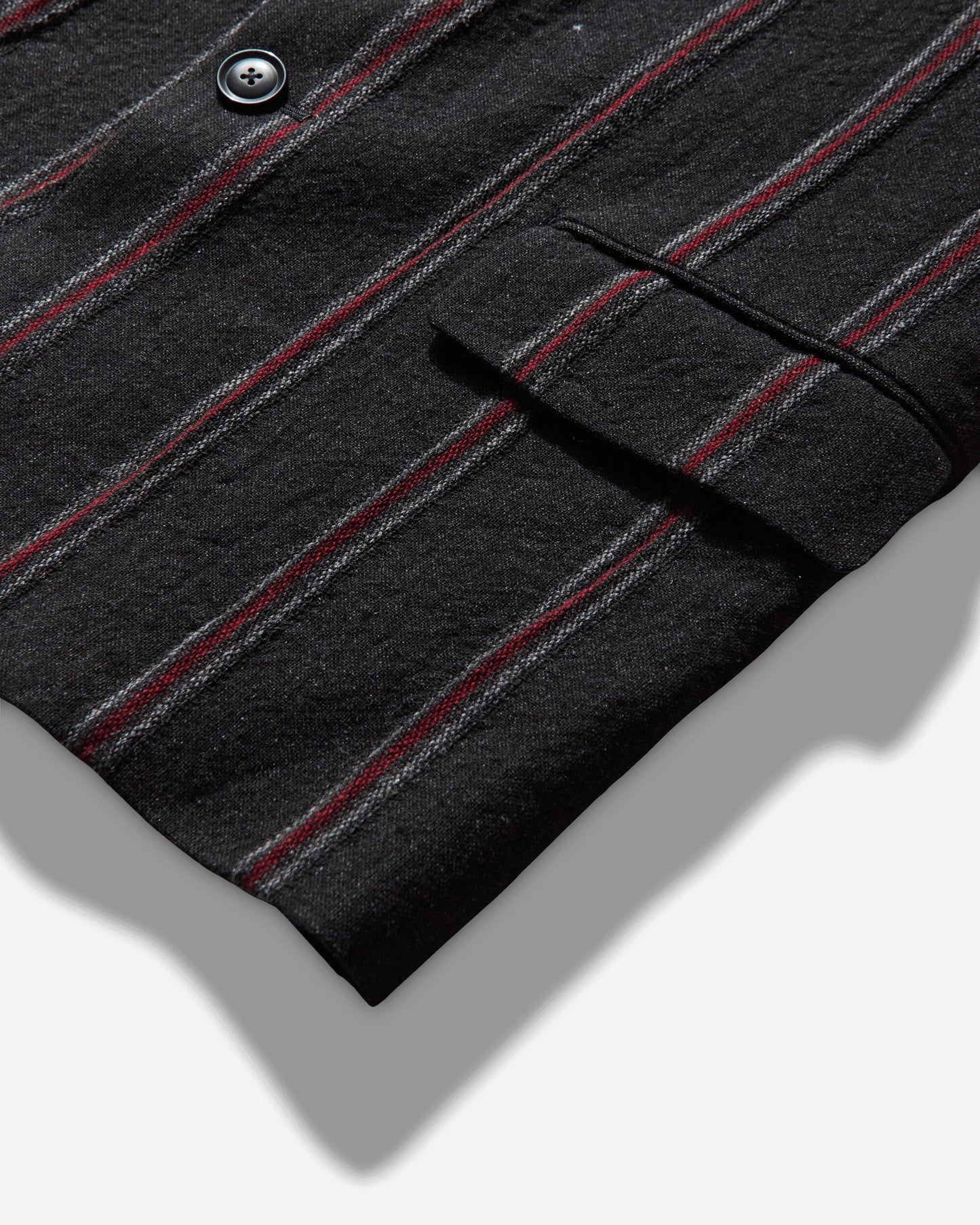 Needles Sleeveless Jacket  Stripe Tweed A Charcoal/Red A Coats and Jackets Blazers RW133 GREY