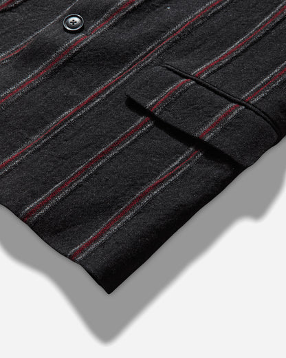 Needles Sleeveless Jacket  Stripe Tweed A Charcoal/Red A Coats and Jackets Blazers RW133 GREY