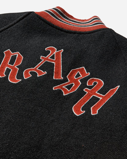 Needles Deconstructed Lettered Jacket  Wool Melton Black Coats and Jackets Bomber Jackets RW168 BLACK