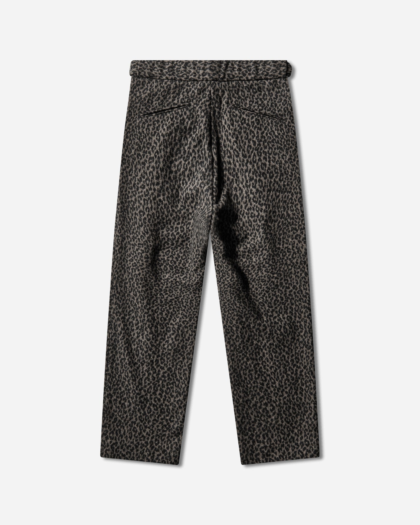 Needles Side Tab Tucked Trouser  Leopard Jacquard Charcoal Pants Casual RW139 GREY