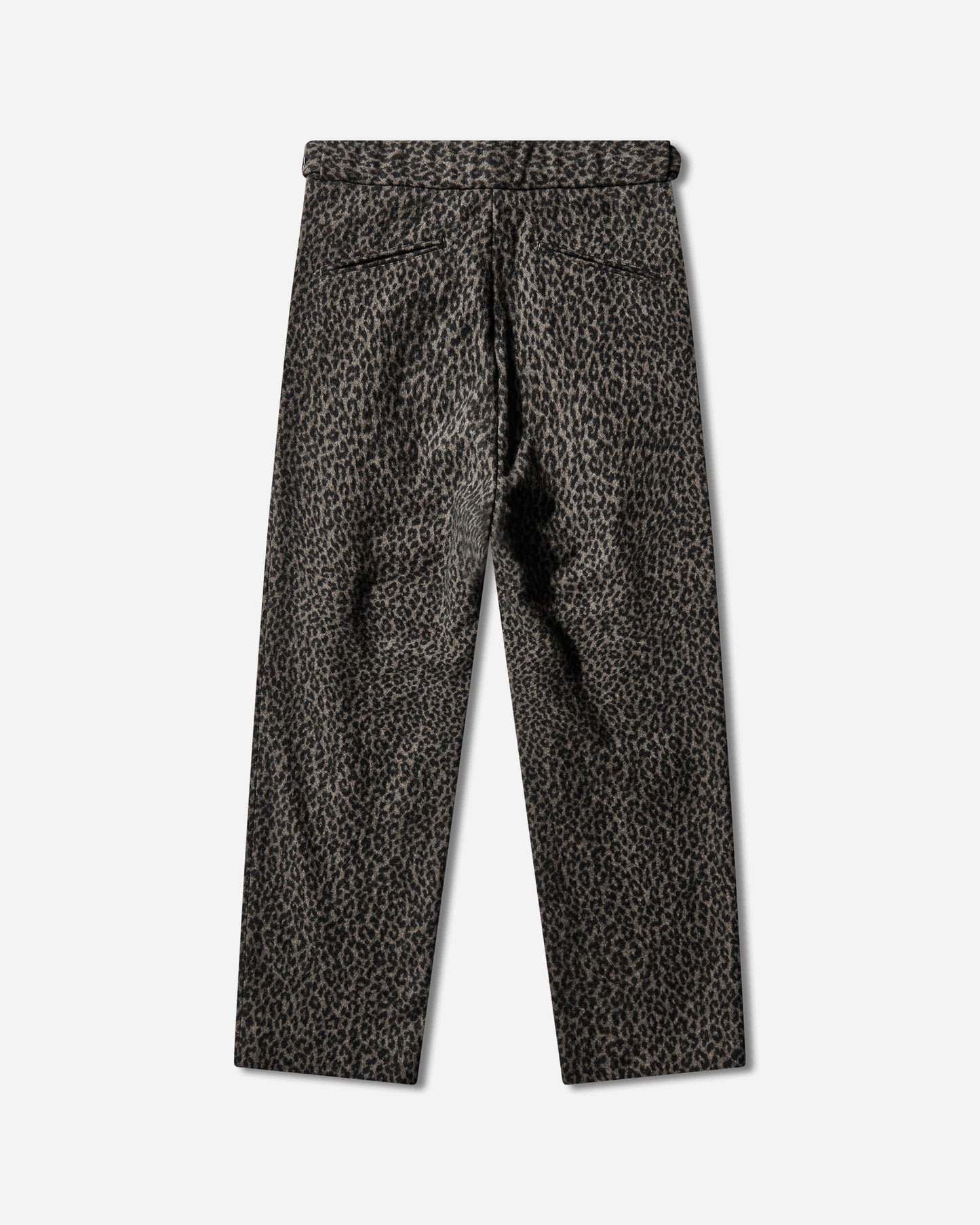 Needles Side Tab Tucked Trouser  Leopard Jacquard Charcoal Pants Casual RW139 GREY
