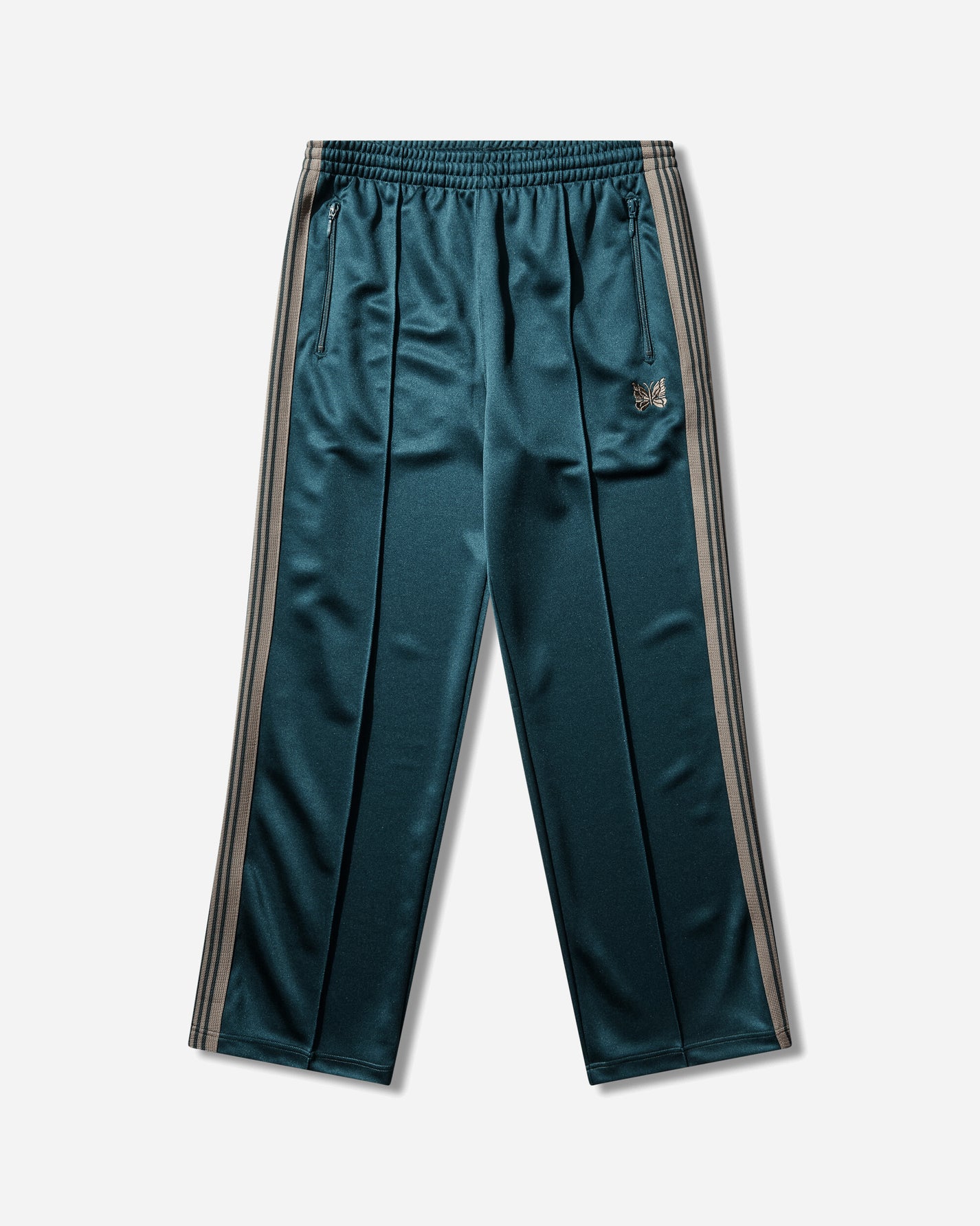 Needles Track Pant Poly Smooth B/Green Pants Casual SX406 101487824