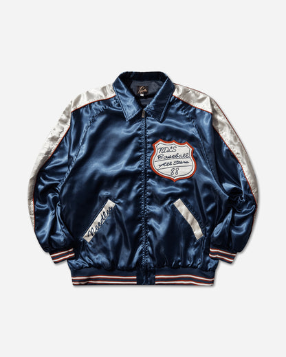 Needles Stadium Jacket Poly Sateen A/Navy Coats and Jackets Jackets SX216 101487518