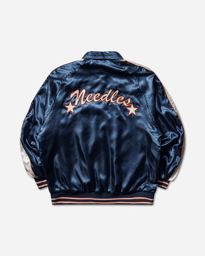 Needles Stadium Jacket Poly Sateen A/Navy Coats and Jackets Jackets SX216 101487518