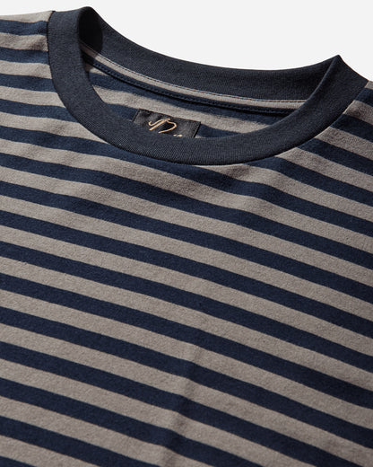 Needles Ls Crew Neck Tee Cotton Stripe Jersey B/Navy/Mocha T-Shirts Longsleeve SX445 101487931
