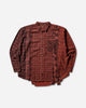 Needles Flannel Shirt  7 Cuts Shirt  Over Dye A Red A Shirts Longsleeve Shirt RW394 RED