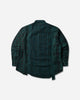 Needles Flannel Shirt Cuts Shirt Over Dye Dk Green Shirts Longsleeve Shirt TY456 Dk Green