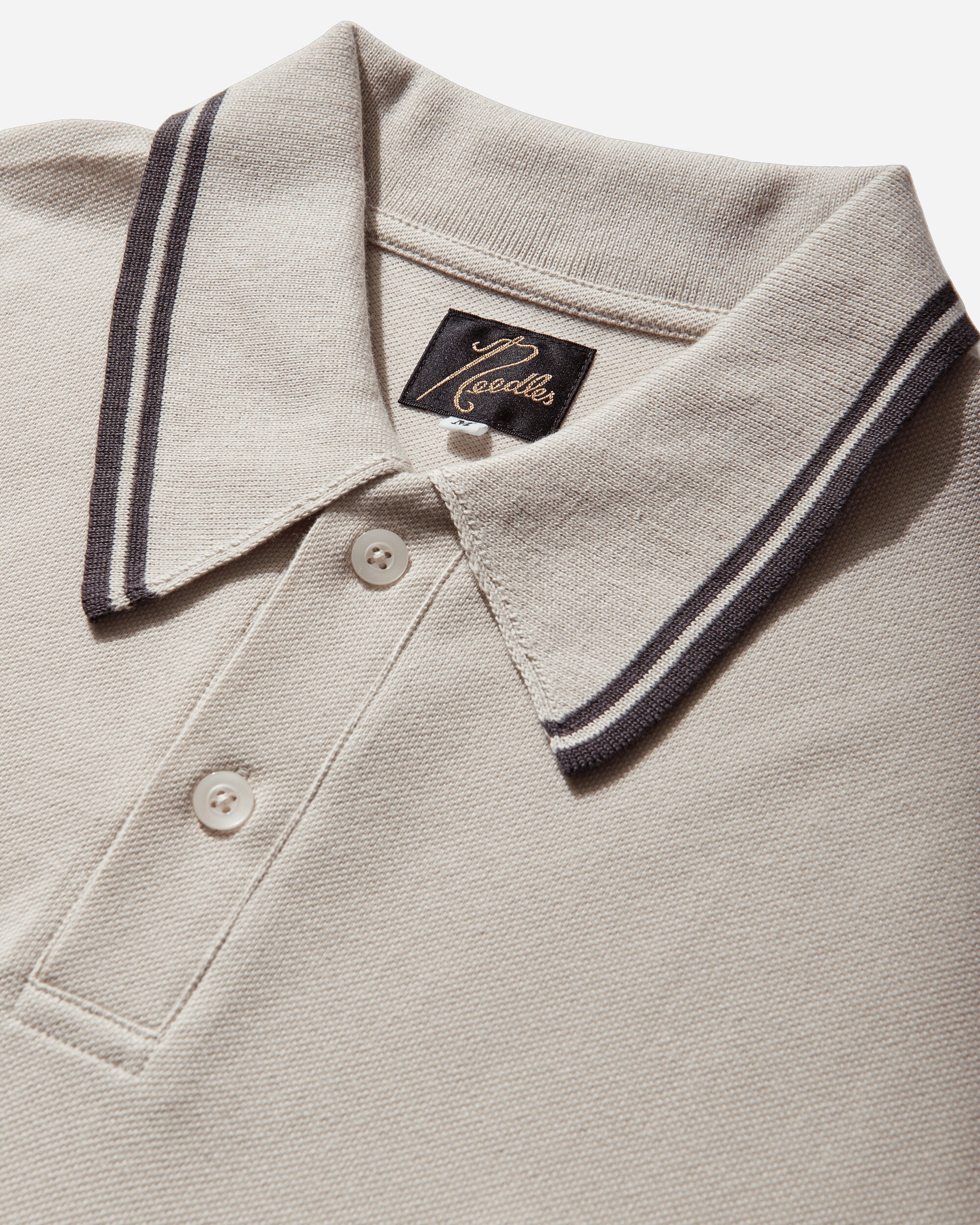 Needles Regular Collar Polo Cotton Pique A/Beige T-Shirts Polo SX442 101487915