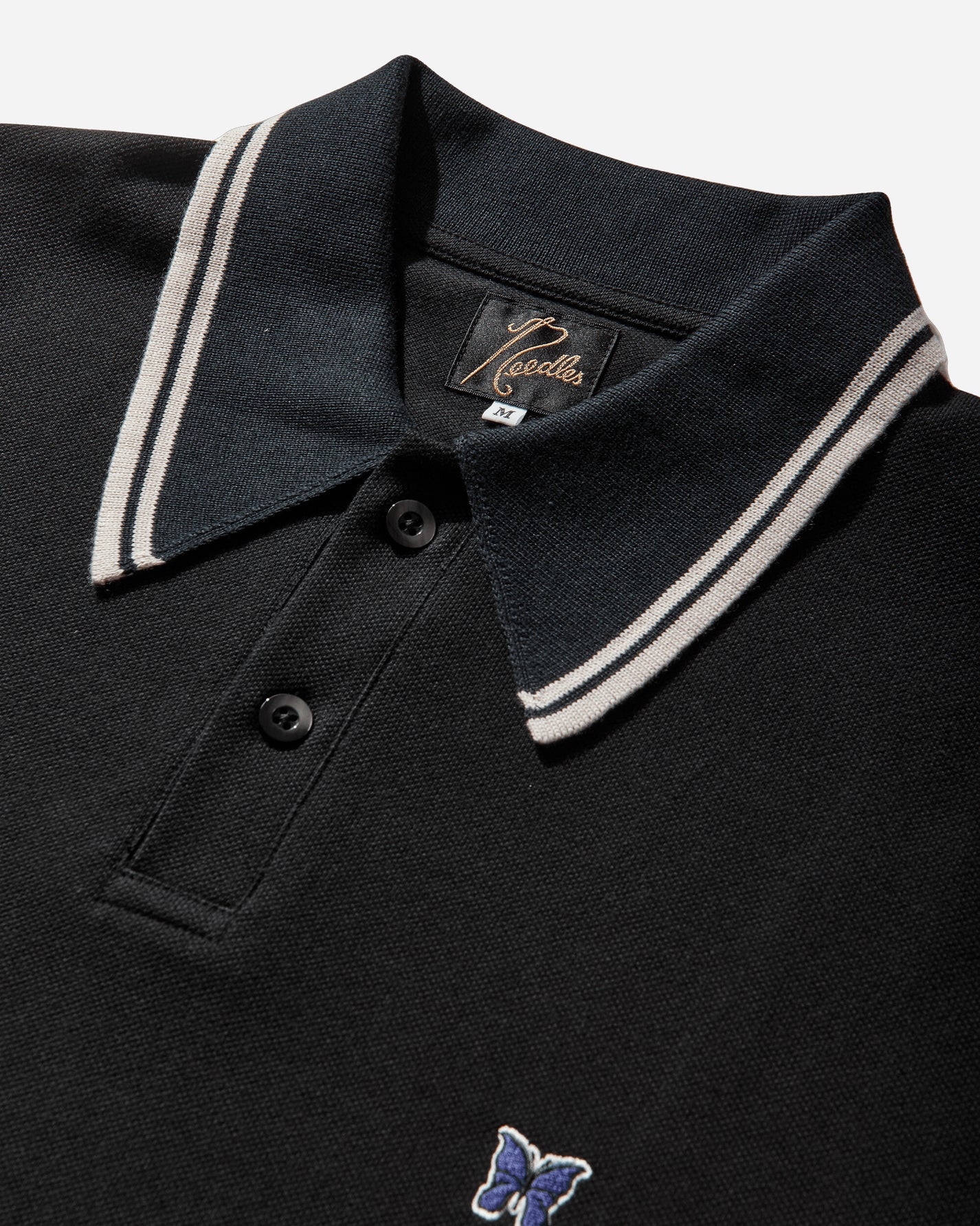Needles Regular Collar Polo Cotton Pique D/Black T-Shirts Polo SX442 101487918