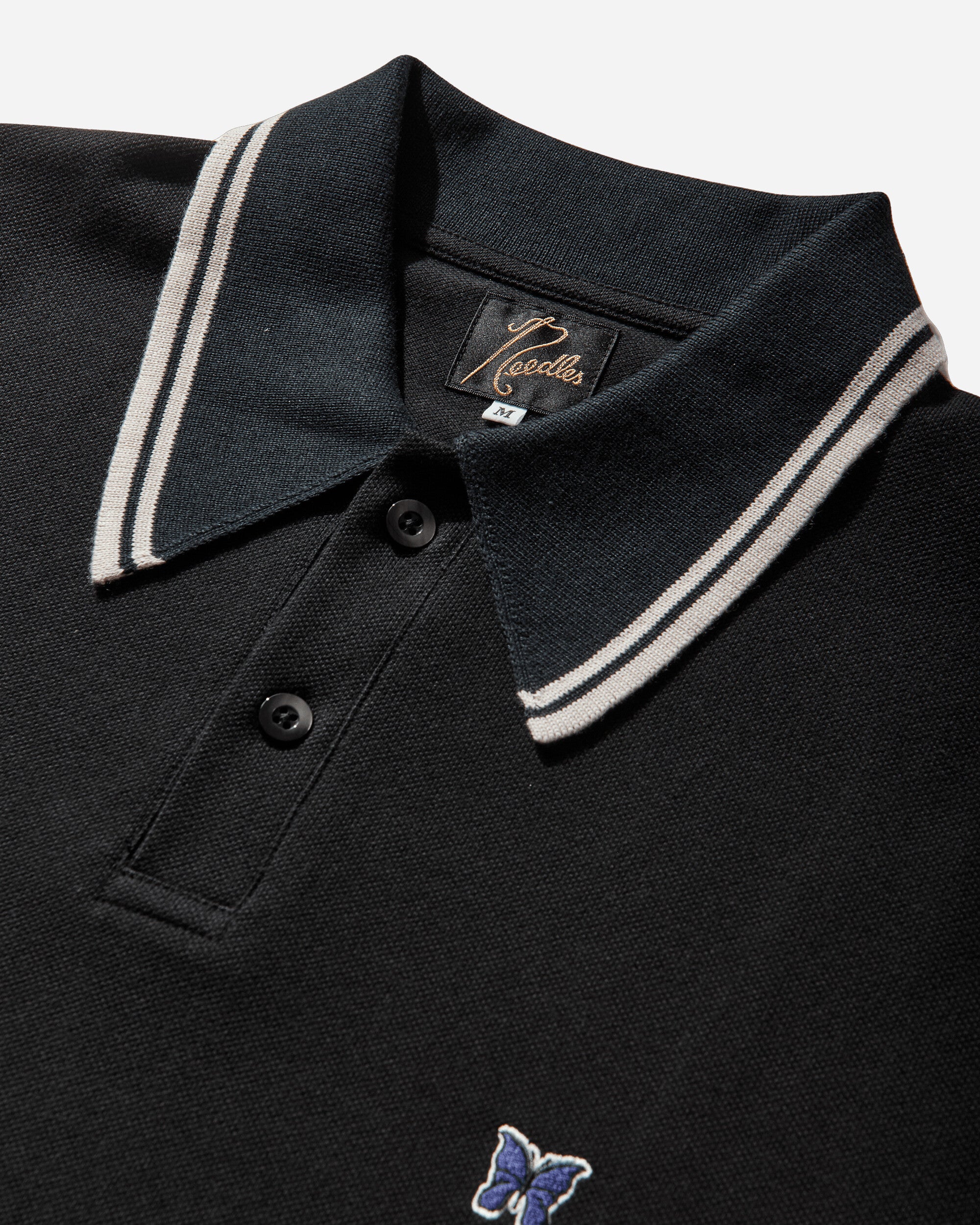 Needles Regular Collar Polo Cotton Pique D/Black T-Shirts Polo SX442 101487918