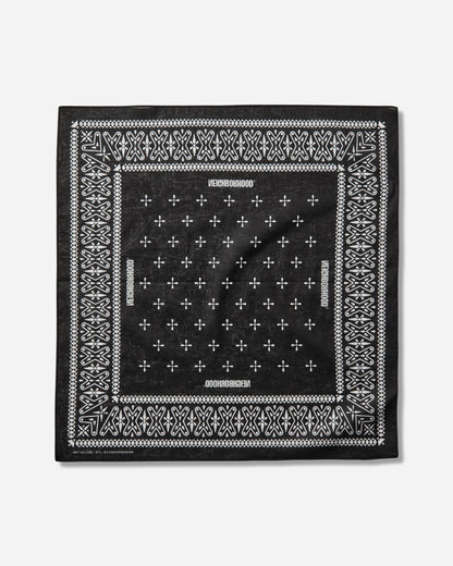 Neighborhood Cross Pattern Bandana Black Gloves and Scarves Bandanas 261BXNH-AC01 BLACK