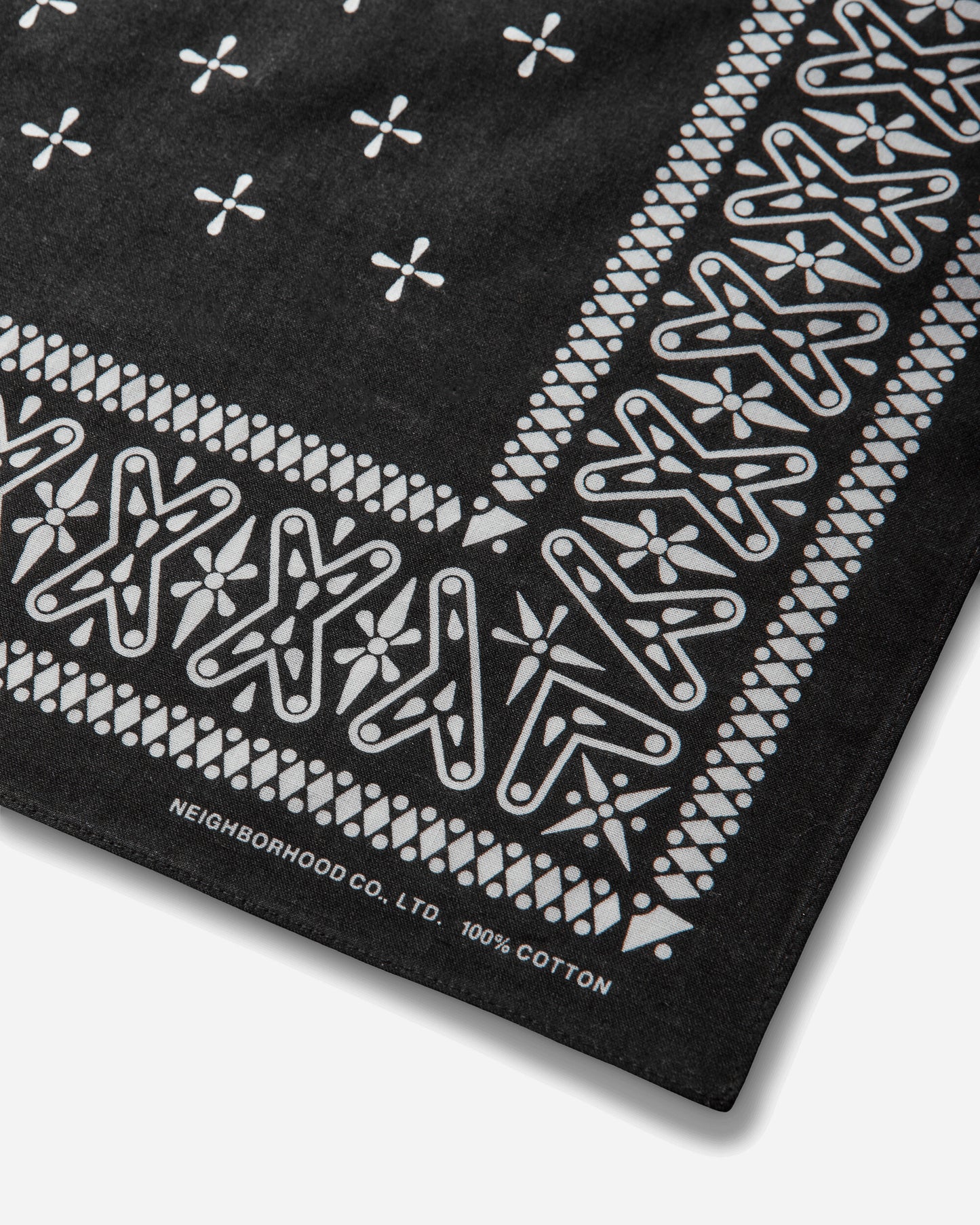 Neighborhood Cross Pattern Bandana Black Gloves and Scarves Bandanas 261BXNH-AC01 BLACK