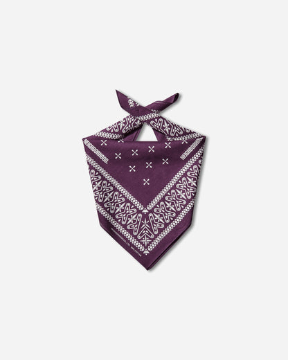 Neighborhood Cross Pattern Bandana Purple Gloves and Scarves Bandanas 261BXNH-AC01 PURPLE