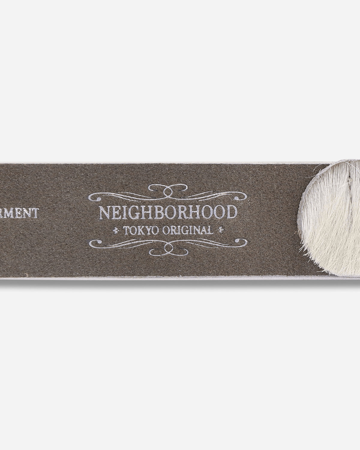 Neighborhood Hair-On Leather Belt White Belts Belt 262PKNH-AC02 WHITE