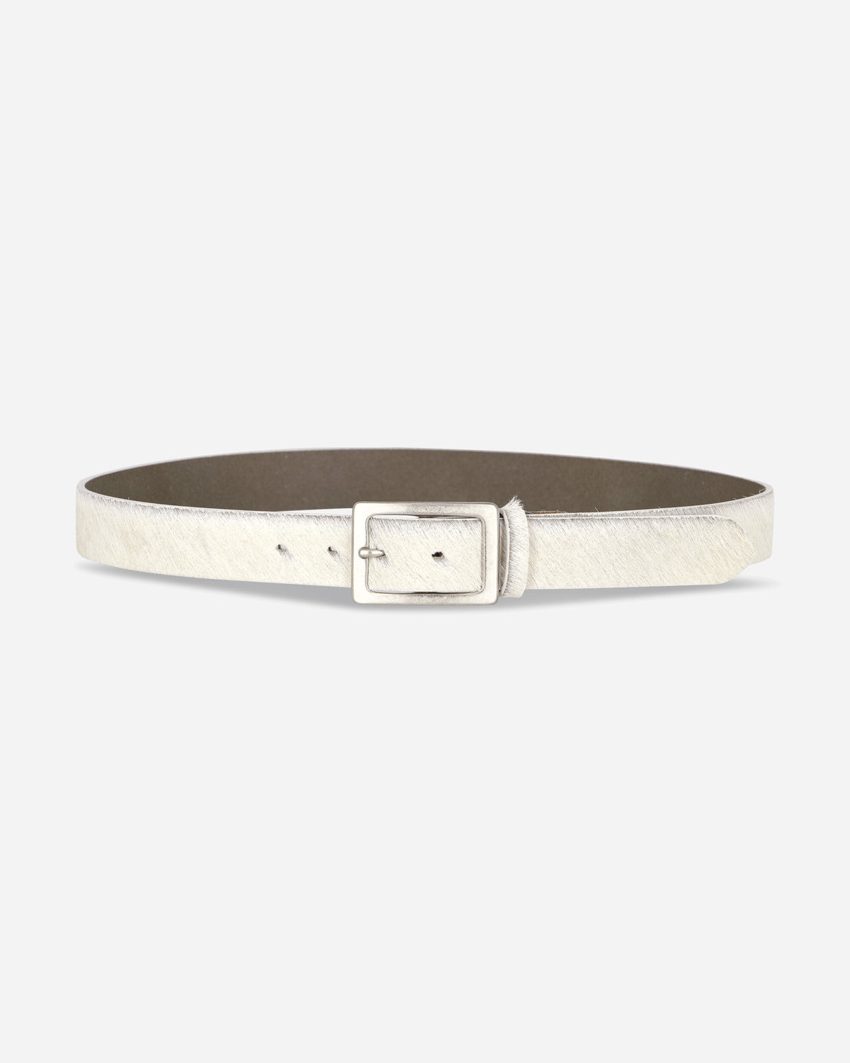 Neighborhood Hair-On Leather Belt White Belts Belt 262PKNH-AC02 WHITE