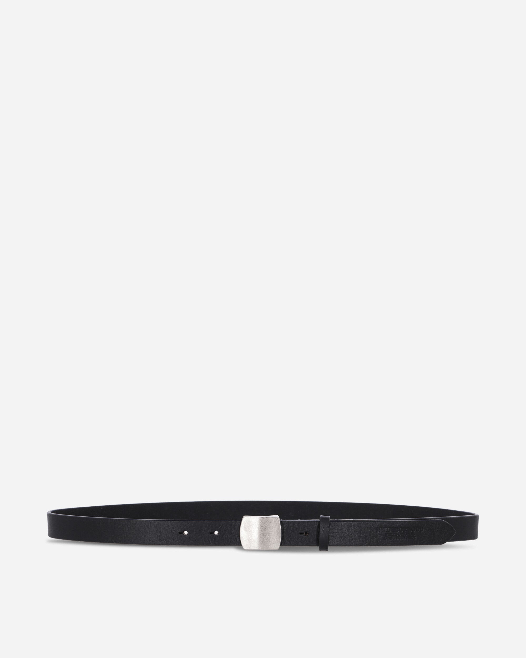 Neighborhood Leather Belt Narrow Black Belts Belt 252PKNH-AC01 BLACK