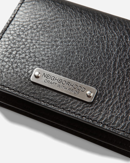 Neighborhood Leather Card Case Black Wallets and Cardholders Cardholders 252MVNH-AC02 BLACK
