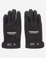 Neighborhood Leather Boa Gloves Black Gloves and Scarves Gloves 242DPNH-AC01 BK