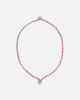 Neighborhood Cord Coin Necklace Red Jewellery Necklaces 251MYNH-AC03 RE