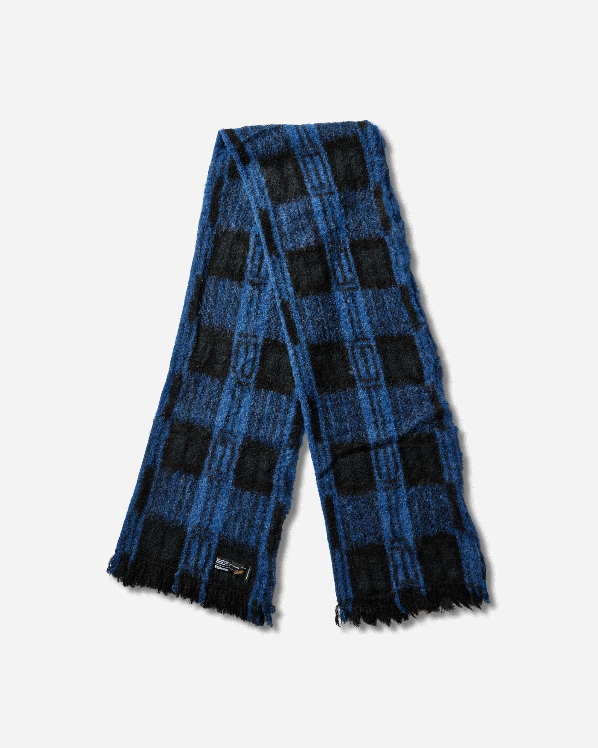 Mohair Check Muffler Blue / Green – Slam Jam®