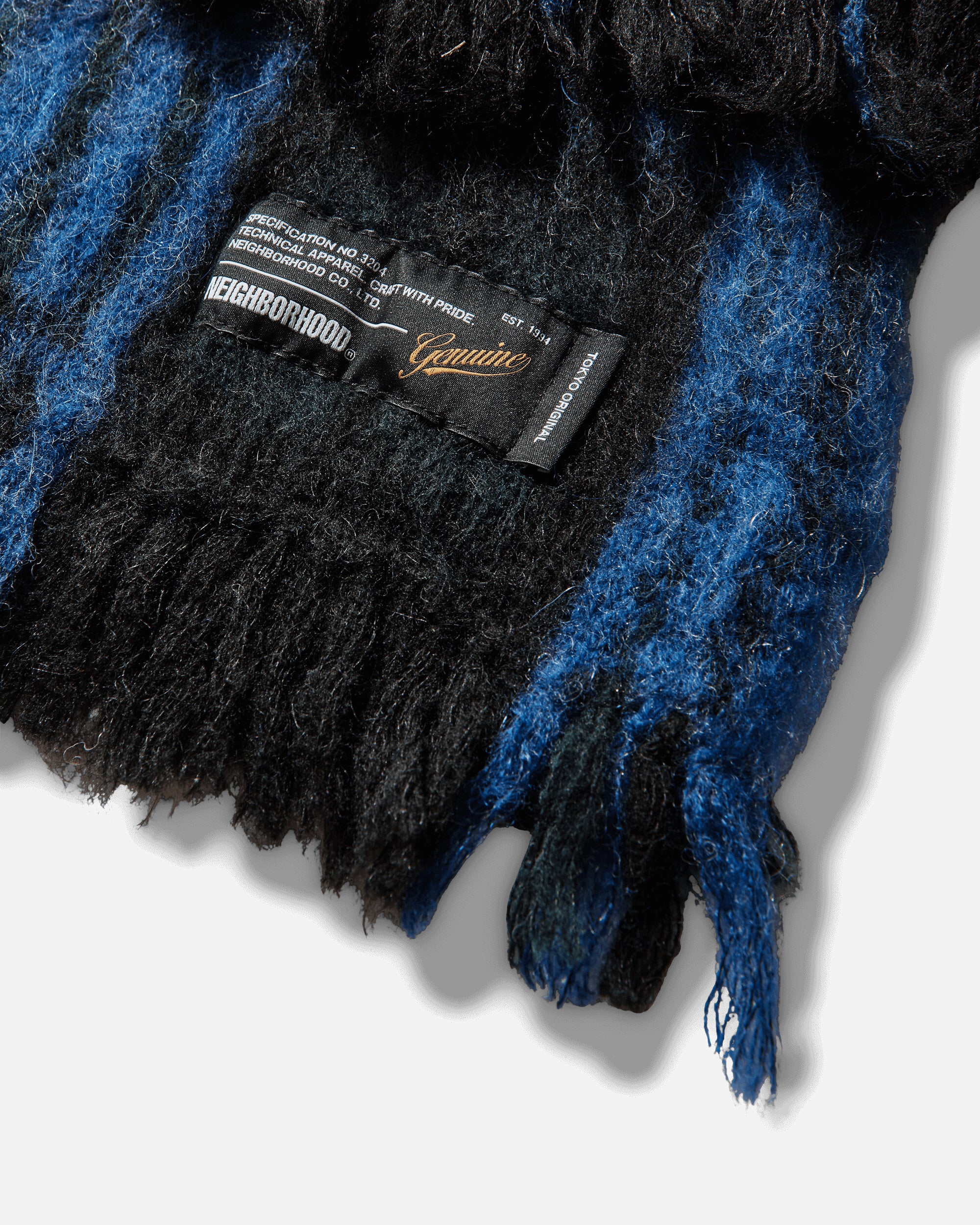 Mohair Check Muffler Blue / Green – Slam Jam®