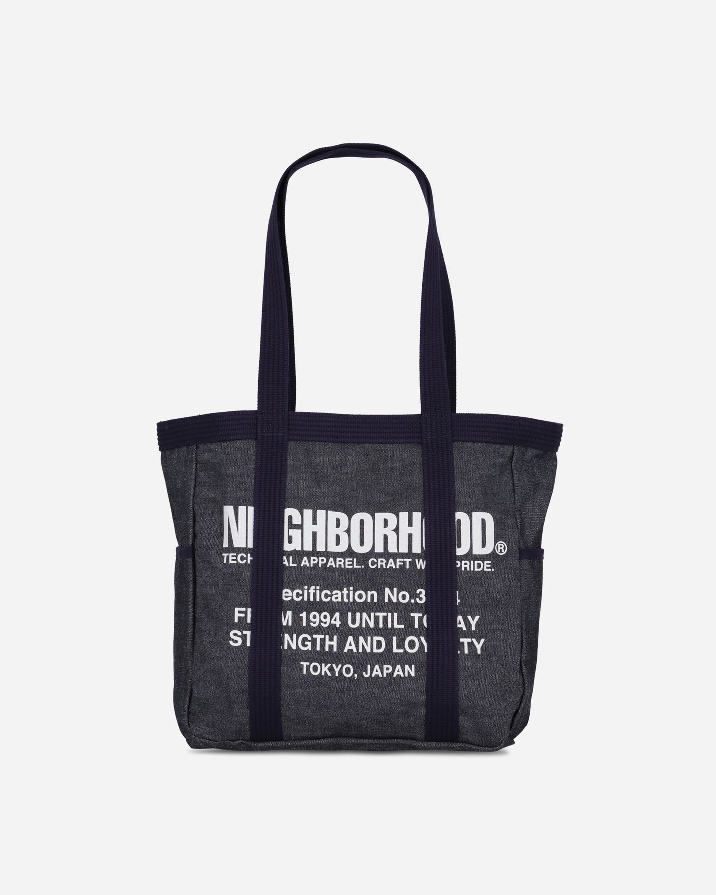 Neighborhood Denim Tote Bag-M Indigo Bags and Backpacks Tote Bags 252TQNH-CG03 INDIGO