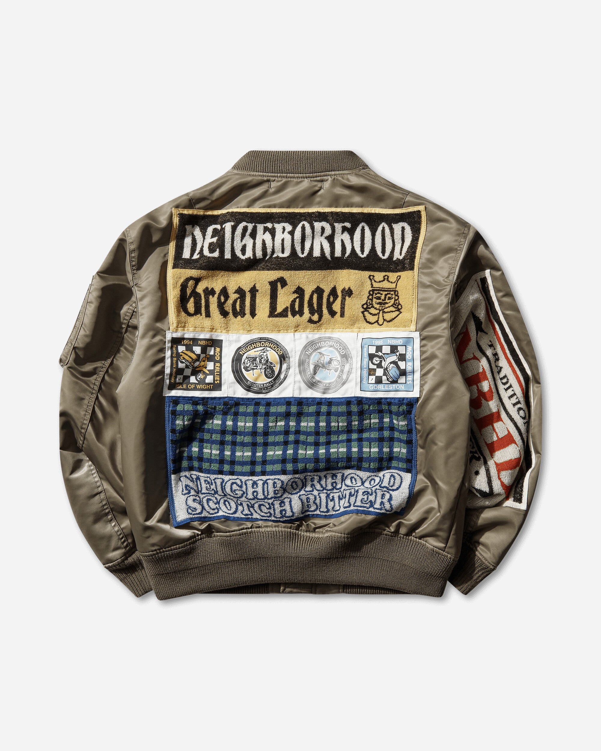 Neighborhood Ma-1 Flight Jacket Mod Olive Drab Coats and Jackets Bomber Jackets 252SPNH-JKM02 OLIVE DRAB