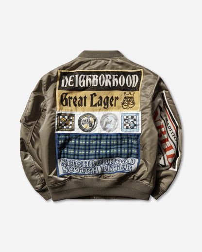 Neighborhood Ma-1 Flight Jacket Mod Olive Drab Coats and Jackets Bomber Jackets 252SPNH-JKM02 OLIVE DRAB