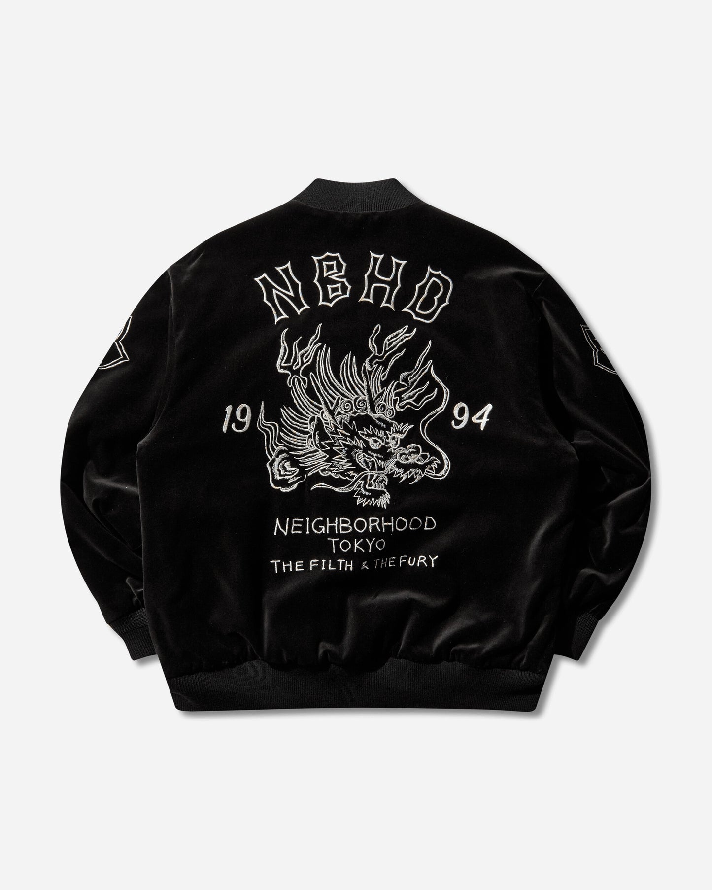 Neighborhood Souvenir Jacket Black Coats and Jackets Bomber Jackets 252AQNH-JKM03 BLACK