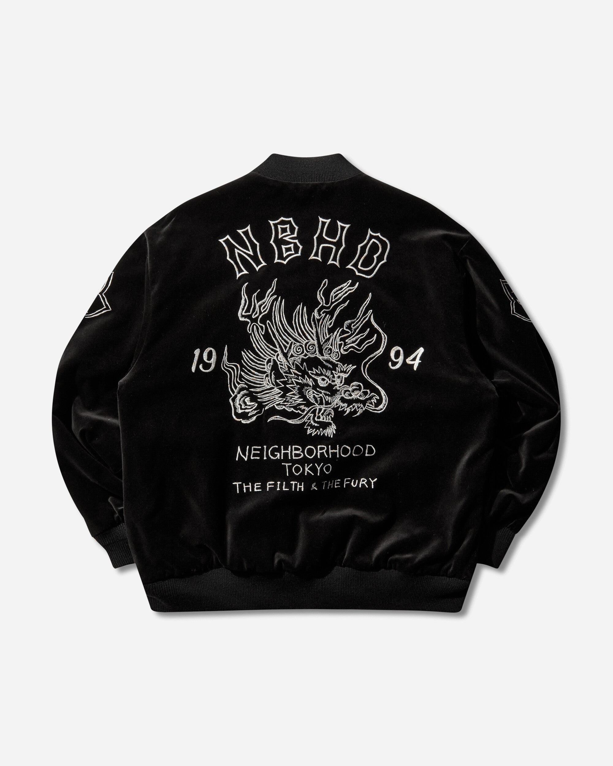 Neighborhood Souvenir Jacket Black Coats and Jackets Bomber Jackets 252AQNH-JKM03 BLACK