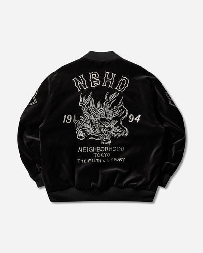 Neighborhood Souvenir Jacket Black Coats and Jackets Bomber Jackets 252AQNH-JKM03 BLACK