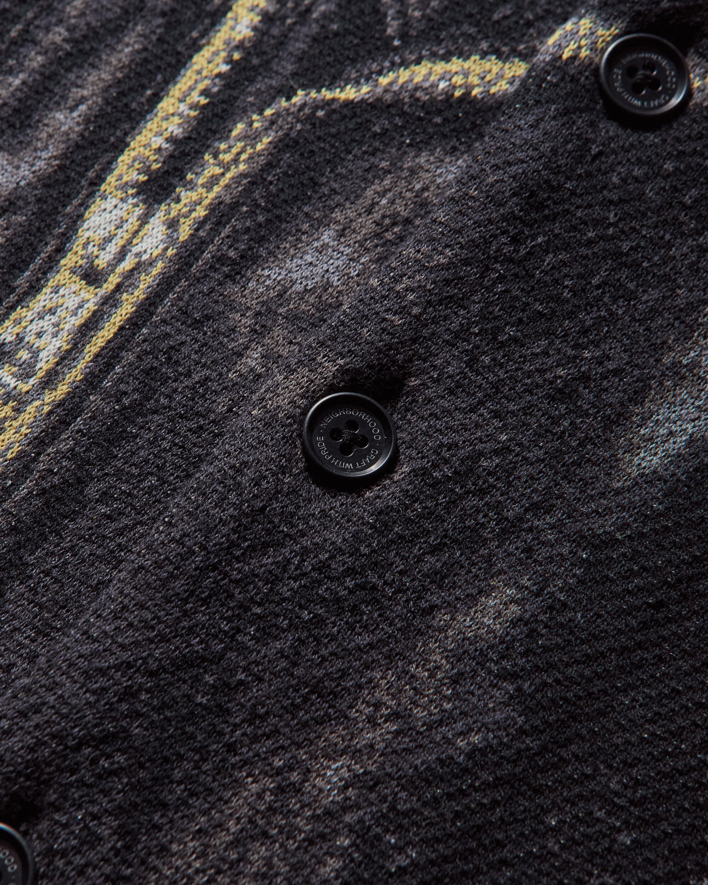 Neighborhood Nh X Tolq . Riders Pattern Cardigan Black Knitwears Cardigans 252TLTQN-KNM01 BLACK