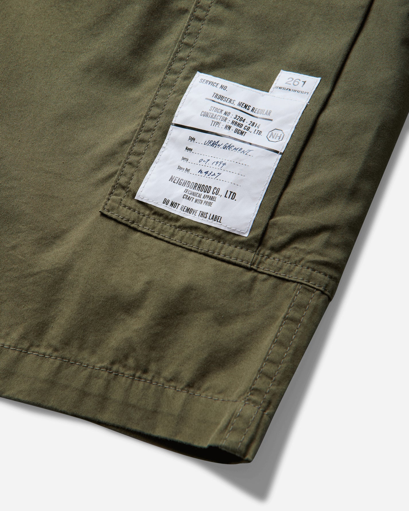 Neighborhood Wide Cargo Short  Pants Olive Drab Shorts Cargo Short 261SPNH-PTM04 OLIVEDRAB