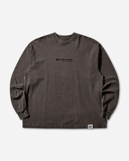 Neighborhood Pigment Dyed Crewneck Ls Brown Sweatshirts Crewneck 252FPNH-CSM06 BROWN