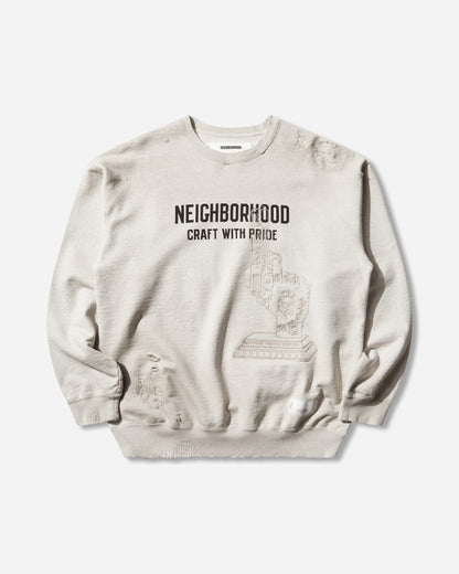 Neighborhood Savage Sweat Shirt Ls Oatmeal Sweatshirts Crewneck 261FPNH-CSM08 OATMEAL