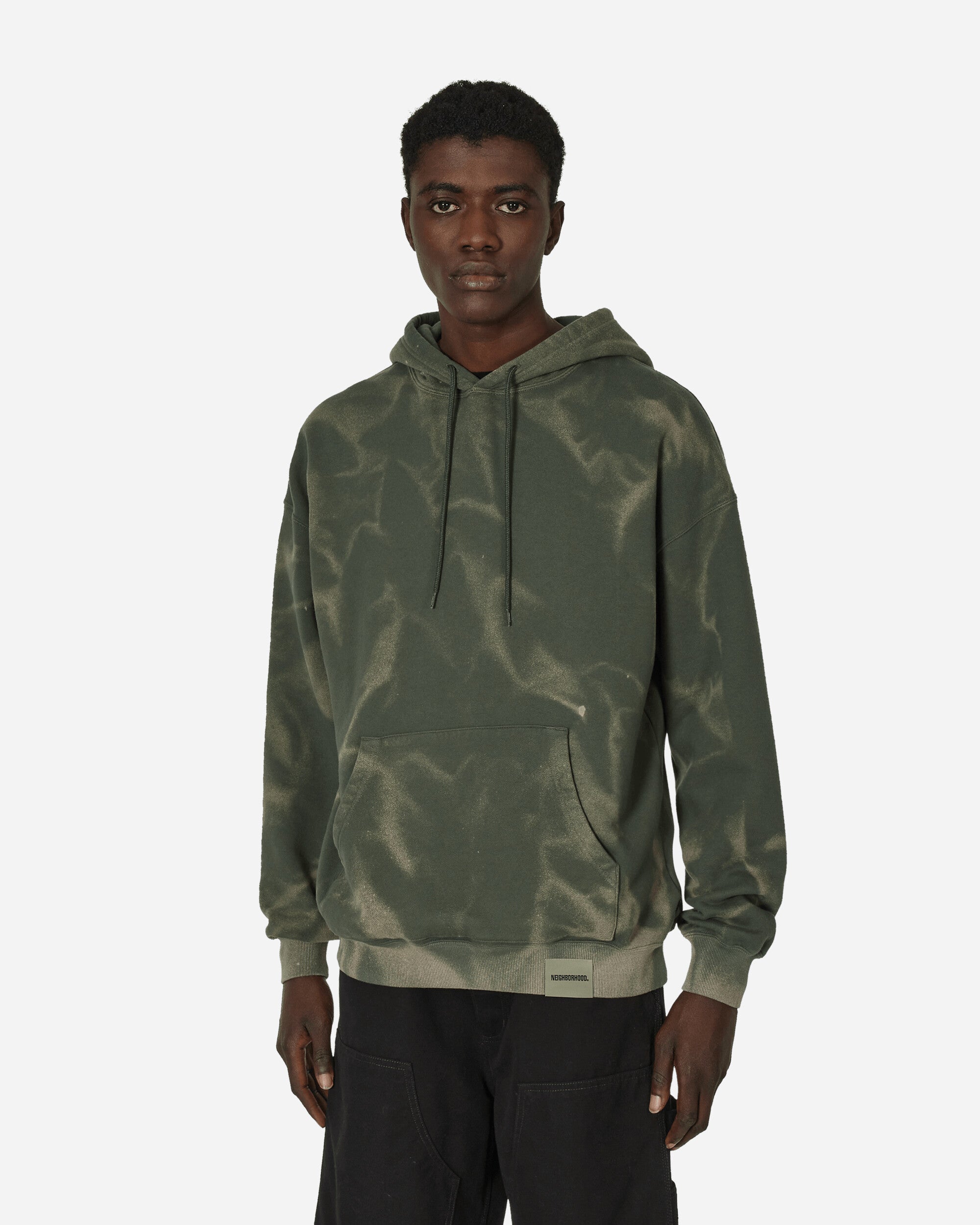 Tie-Dye Hooded Sweatshirt Olive Drab