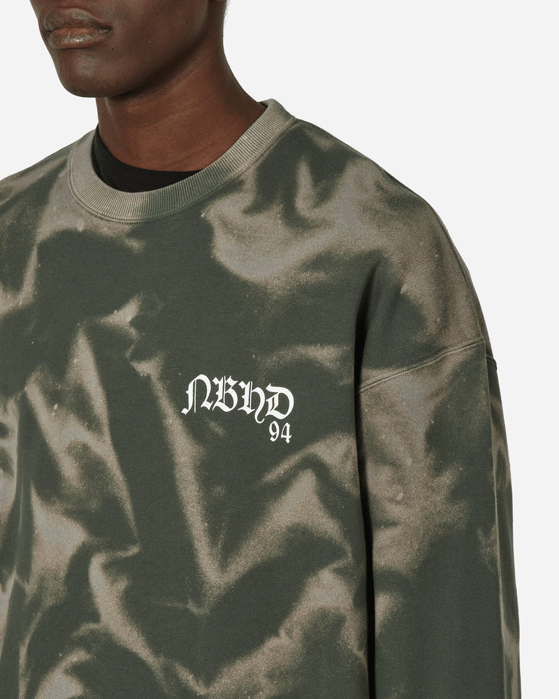 Neighborhood Tie-Dye Crewneck Sweatshirt Olive Drab - Slam Jam ...