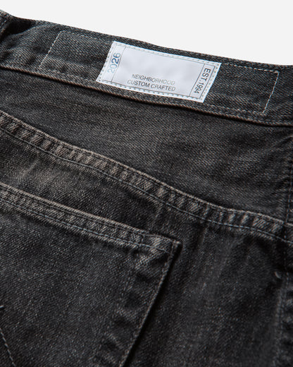 Neighborhood Savage Denim Dp Basic Pants Black Pants Denim 261XBNH-PTM08 BLACK