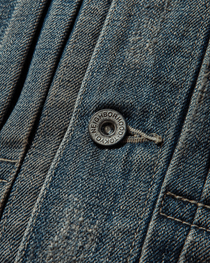 Neighborhood Savage Denim Type-1 Jacket Indigo Coats and Jackets Denim Jackets 261XBNH-JKM01 INDIGO