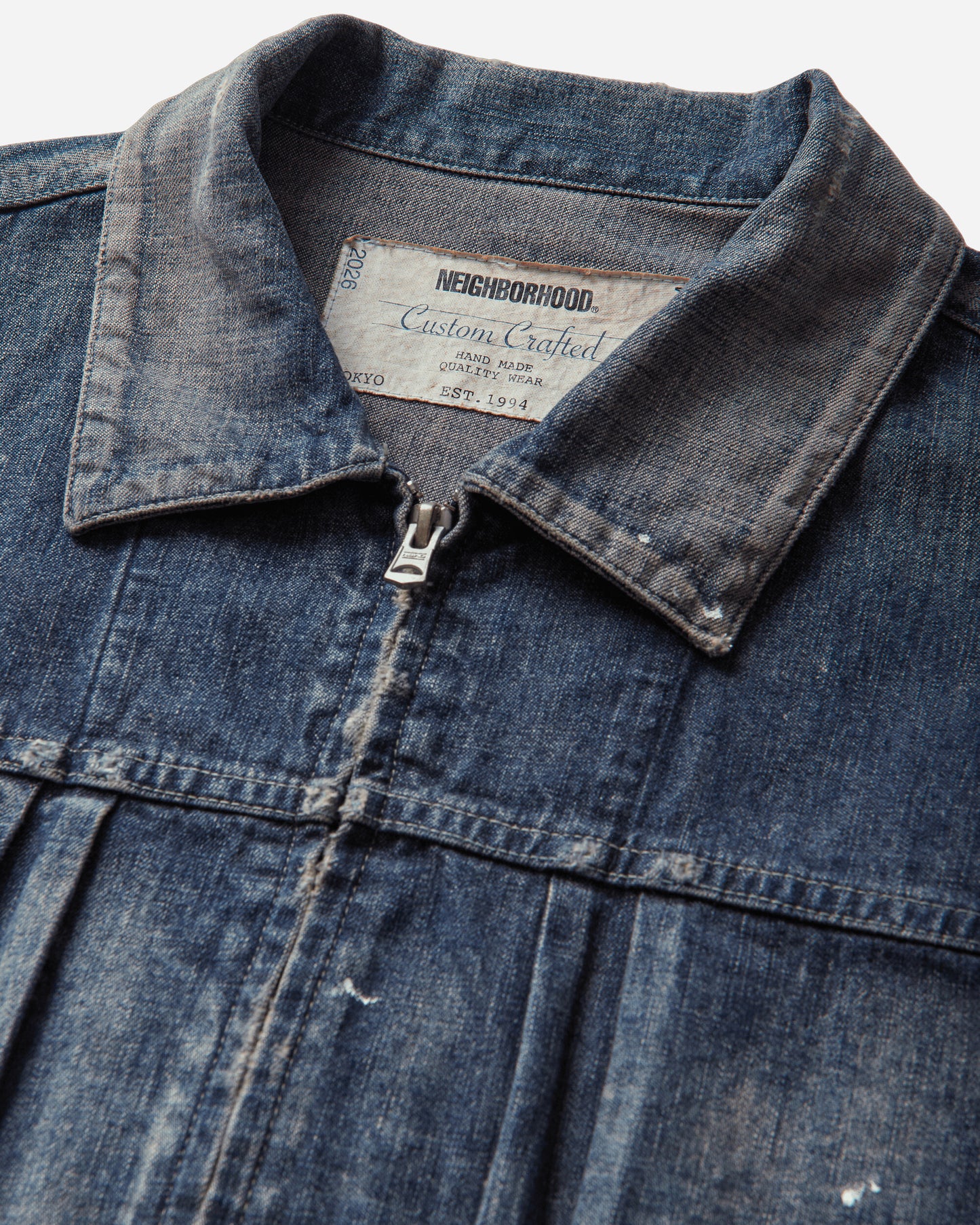 Neighborhood Savage Lw Denim Zip Jacket Indigo Coats and Jackets Denim Jackets 261SPNH-JKM06 INDIGO