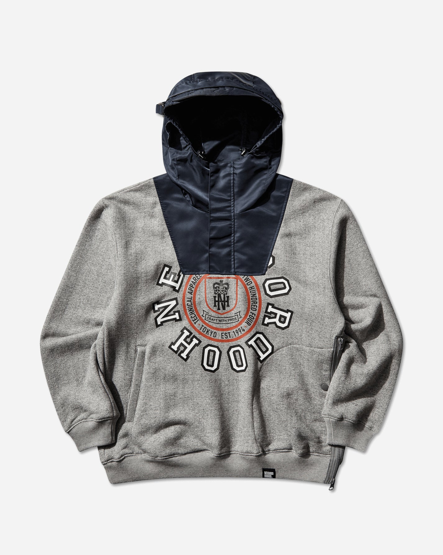 Neighborhood Combination Sweat Hoodie Ls Gray Sweatshirts Hoodies 252FPNH-CSM03 GRAY