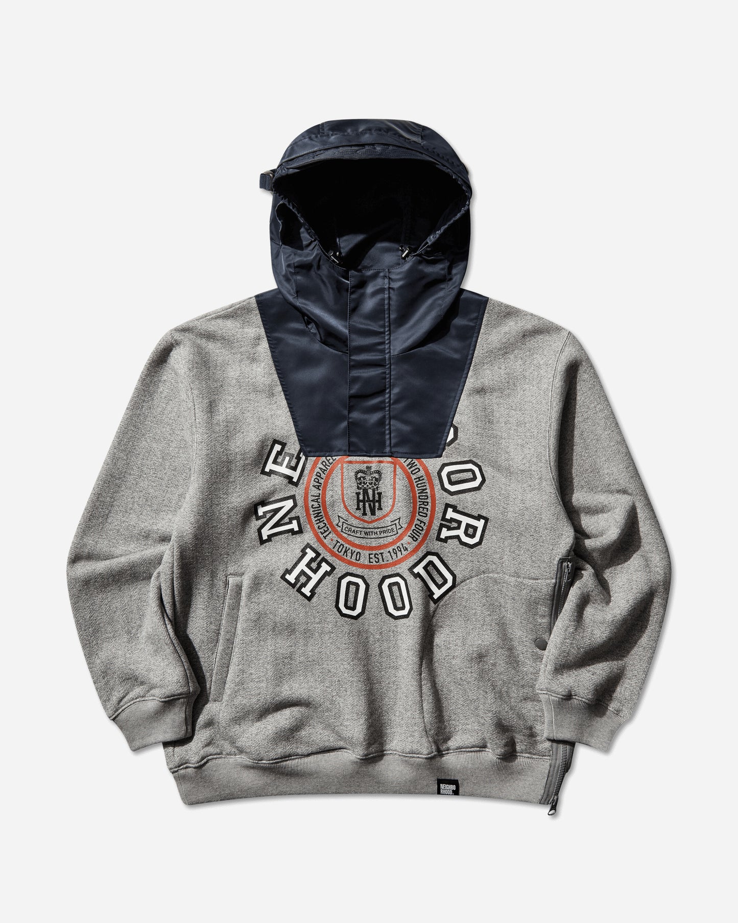 Neighborhood Combination Sweat Hoodie Ls Gray Sweatshirts Hoodies 252FPNH-CSM03 GRAY